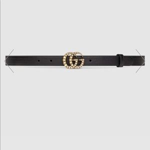 Gucci skinny pearl belt